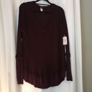 Free People “We the Free” waffle-weave Tunic NWT